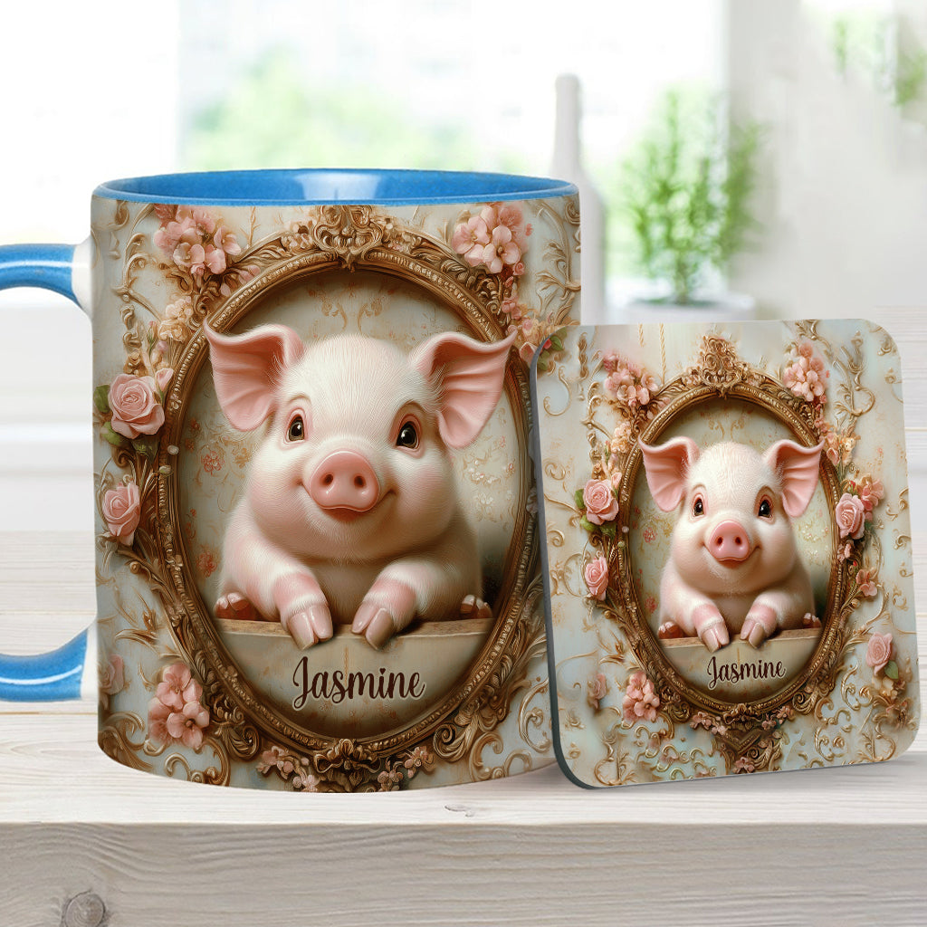 Cute Pigs - Personalized Pig Lover Accent Mug