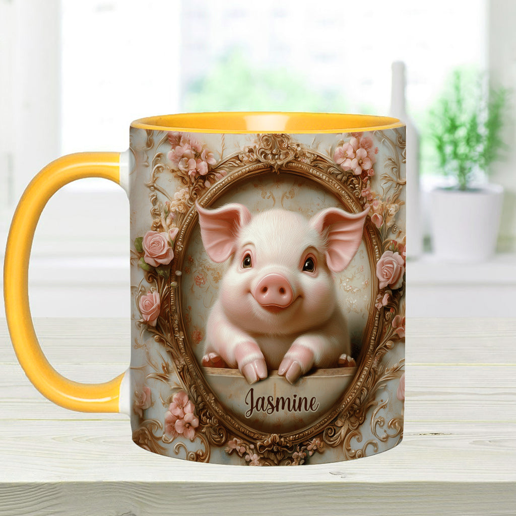Cute Pigs - Personalized Pig Lover Accent Mug