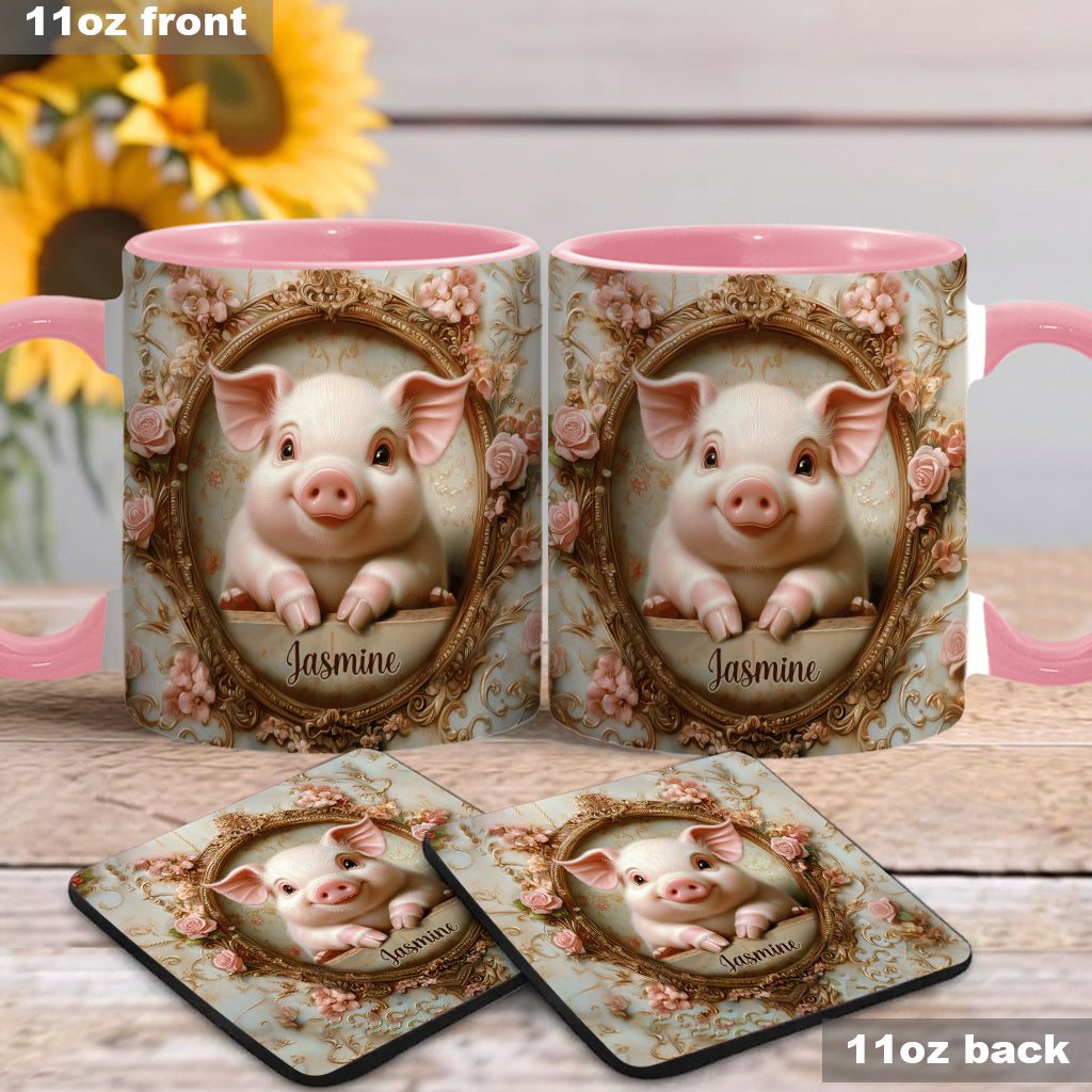 Cute Pigs - Personalized Pig Lover Accent Mug