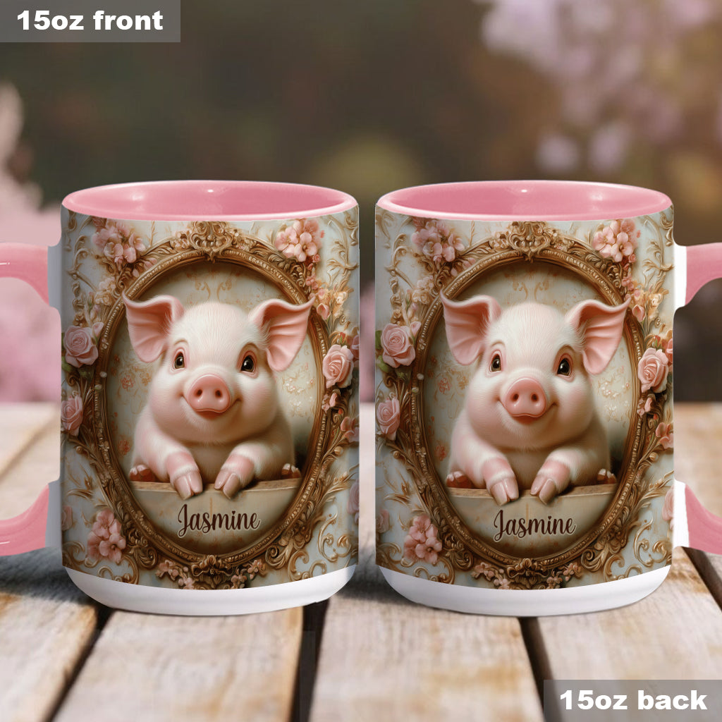 Cute Pigs - Personalized Pig Lover Accent Mug