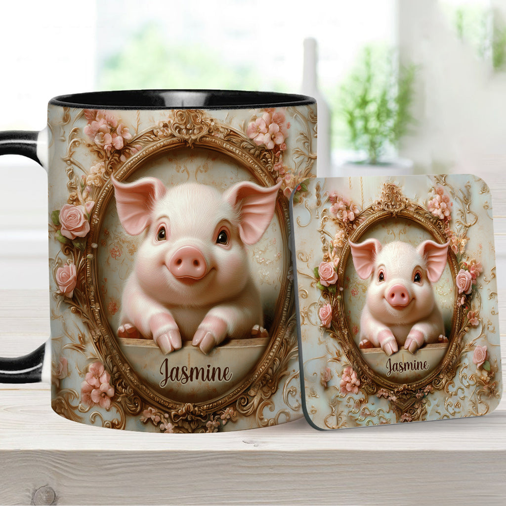Cute Pigs - Personalized Pig Lover Accent Mug