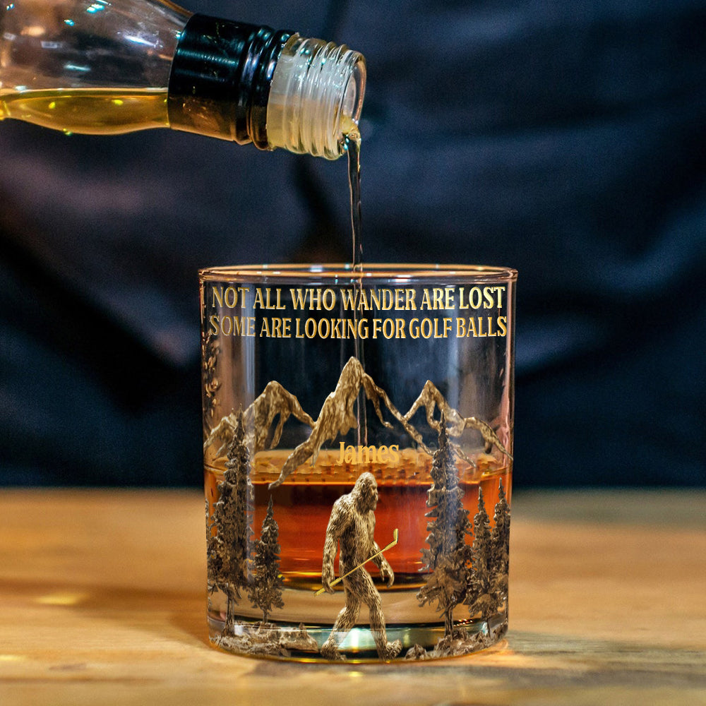 À la recherche de balles de golf ? – Verre à whisky de golf personnalisé
