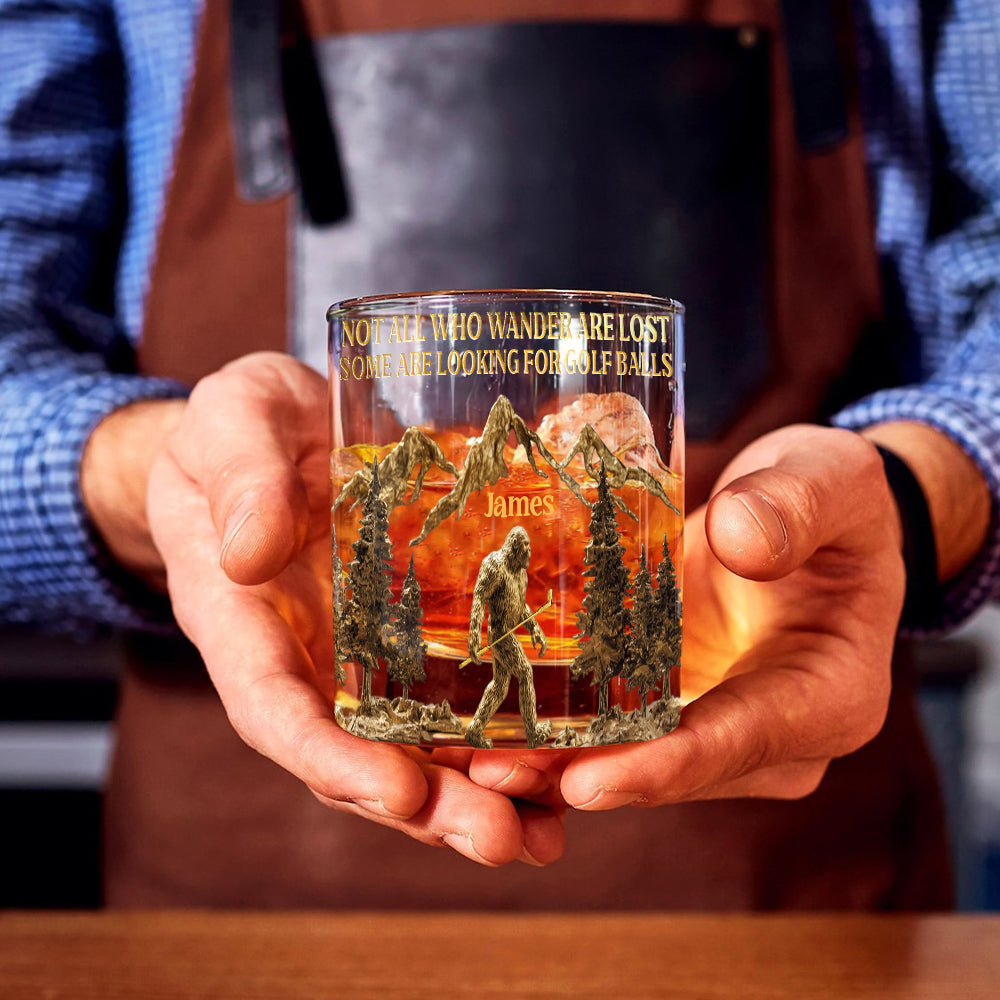 À la recherche de balles de golf ? – Verre à whisky de golf personnalisé