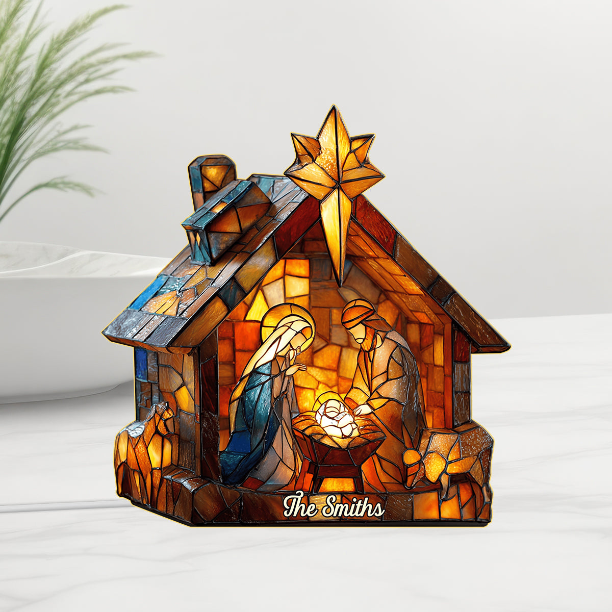 The Holy Night - Personalized Christian Acrylic LED Night Light