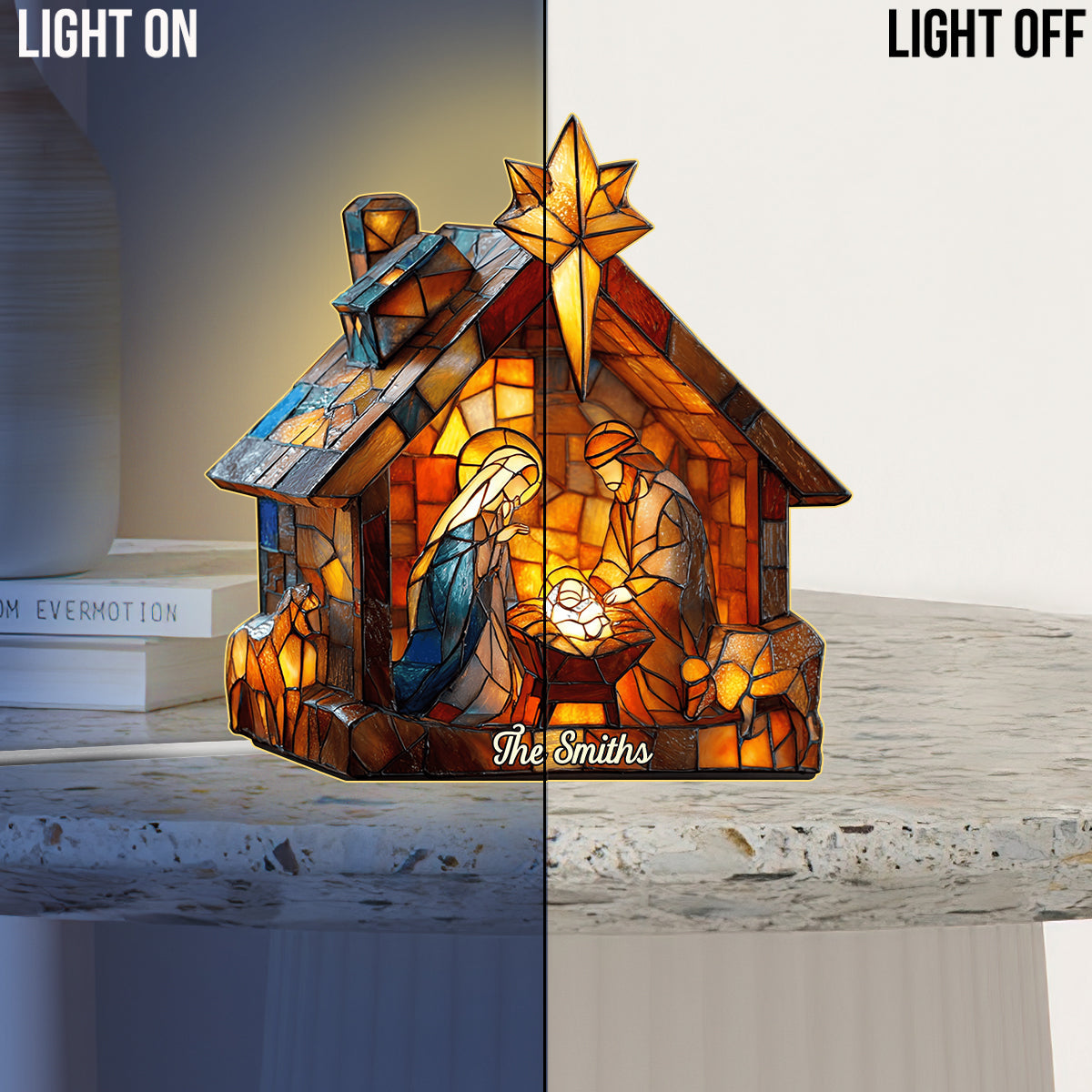 The Holy Night - Personalized Christian Acrylic LED Night Light