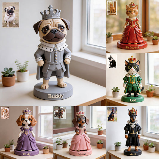 Figurine 3D Premium Personnalisée - Tout Photo Royal Pet