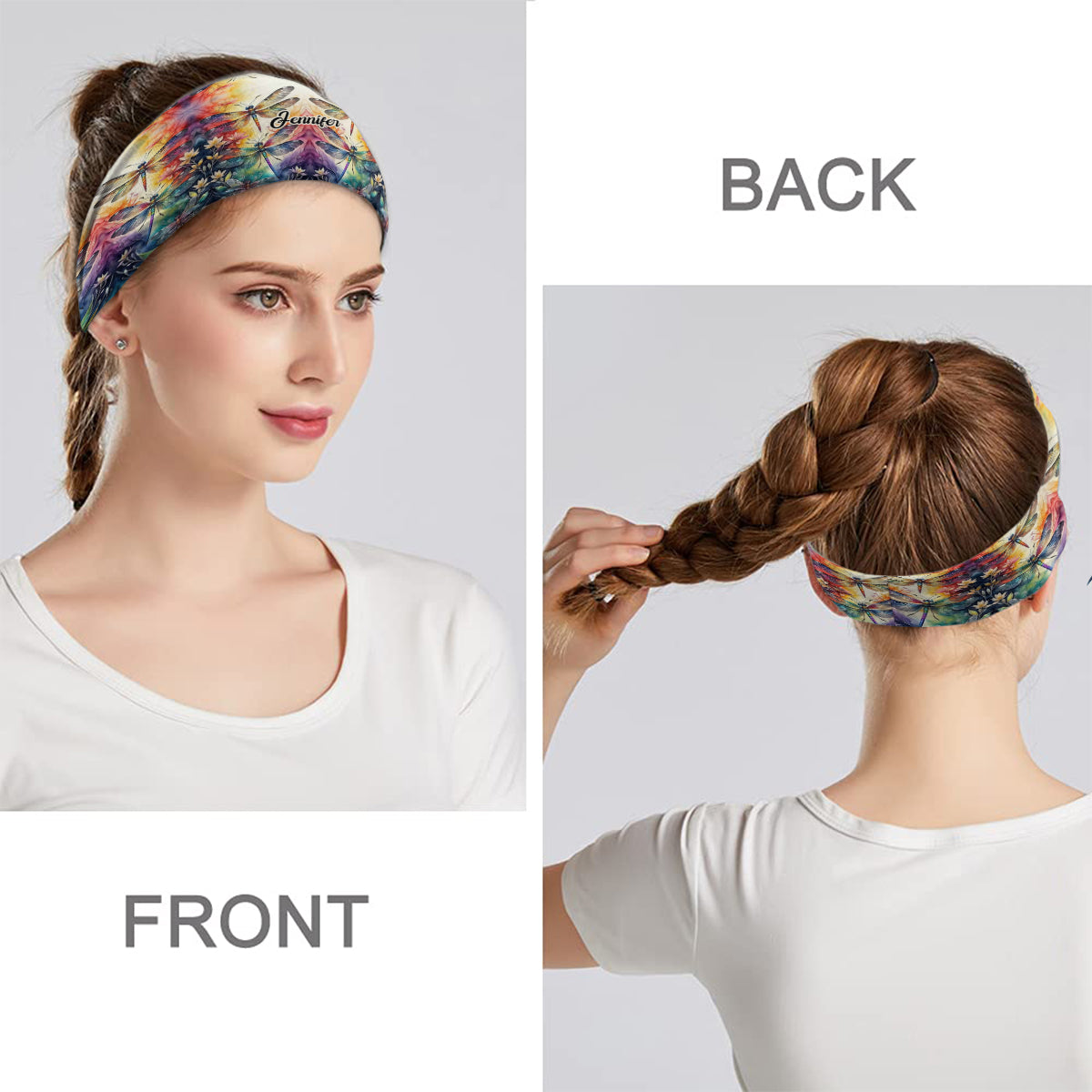 Love Dragonfly - Bandeau/Turban unisexe personnalisé avec motif libellule