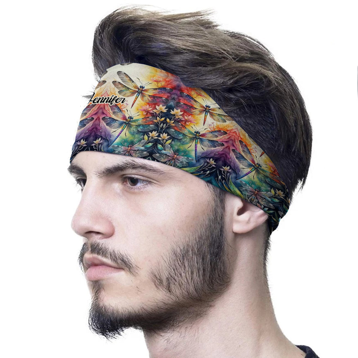 Love Dragonfly - Bandeau/Turban unisexe personnalisé avec motif libellule