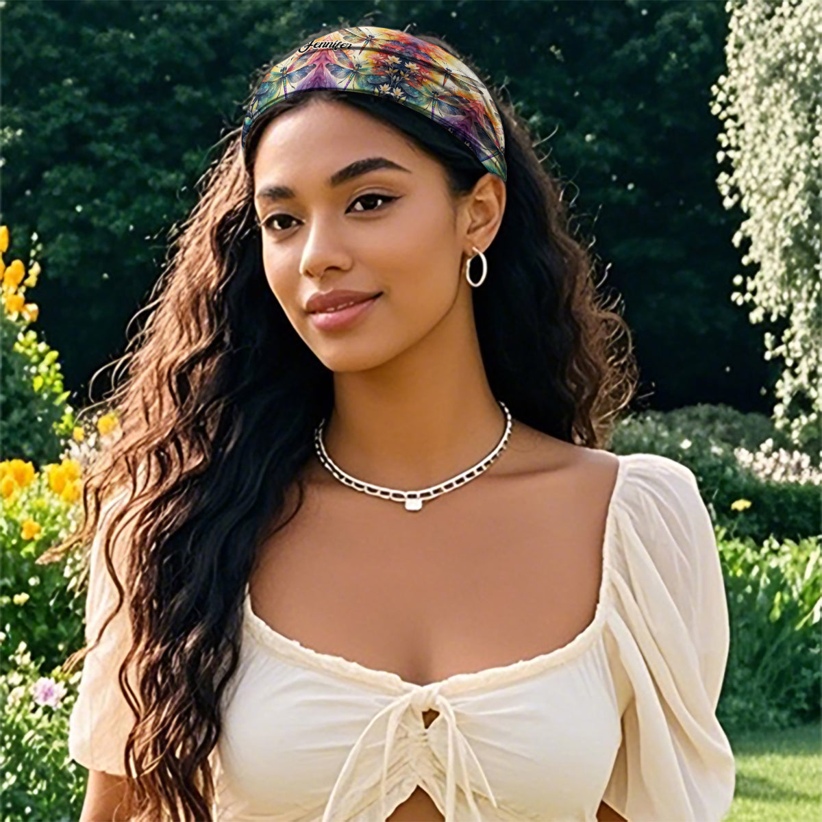 Love Dragonfly - Bandeau/Turban unisexe personnalisé avec motif libellule