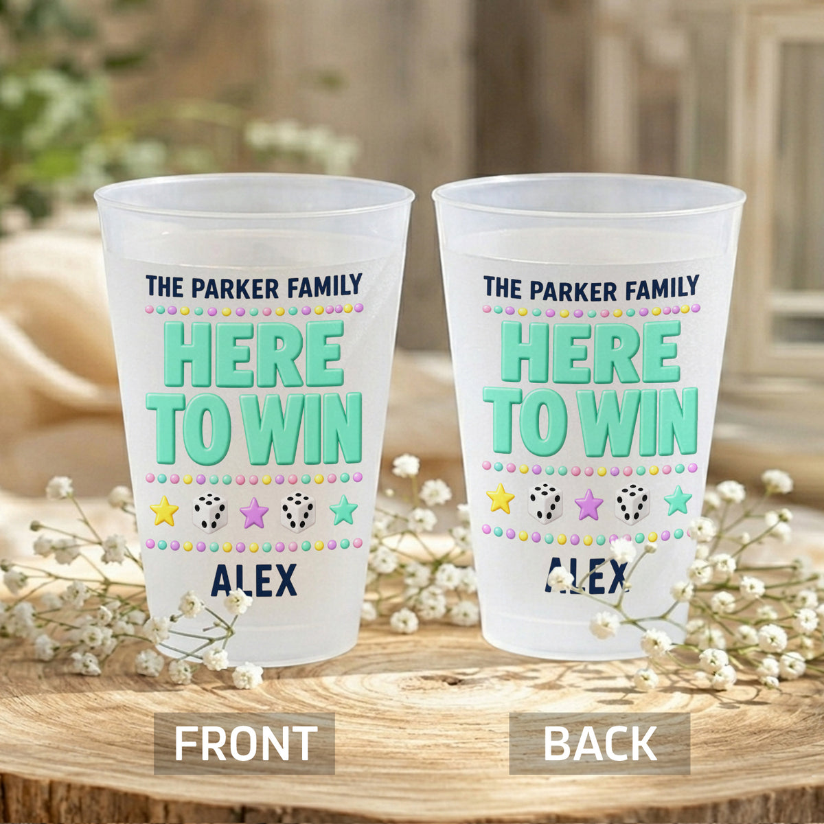 One More Round - Personalized Family Frosted Cup