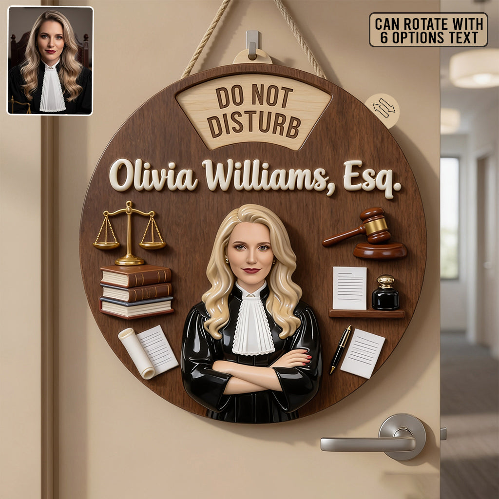 Justice Begins - Personalized Lawyer Spinner Sign Custom Shape