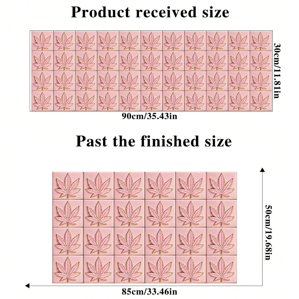 Magic Green Pink Leaf - Personalized Weed Wall Decal