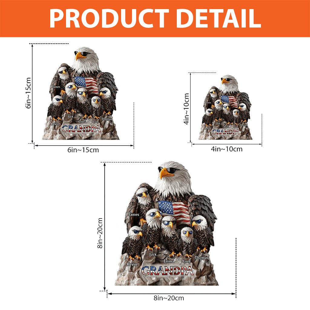 Strong Papa - Personalized Father Custom Shaped Acrylic Plaque