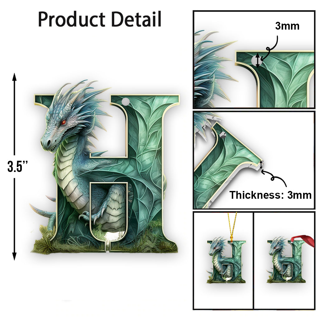 Dragon Letter - Personalized Dragon Ornament