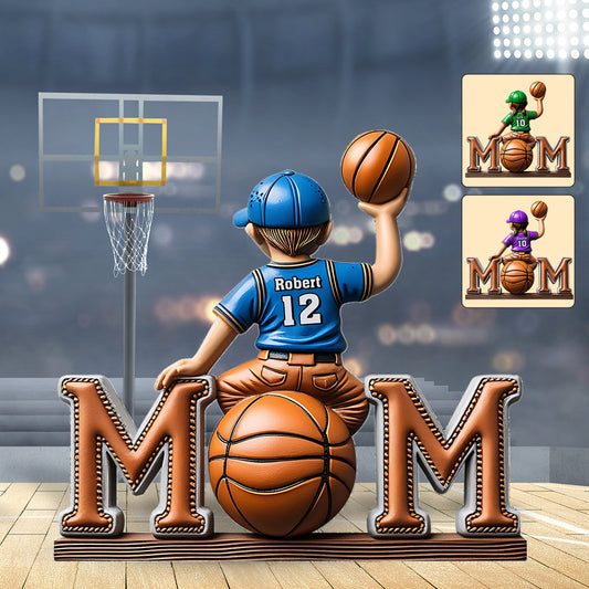 Basketball Mom - Personalized Mother Custom Shaped Acrylic Plaque
