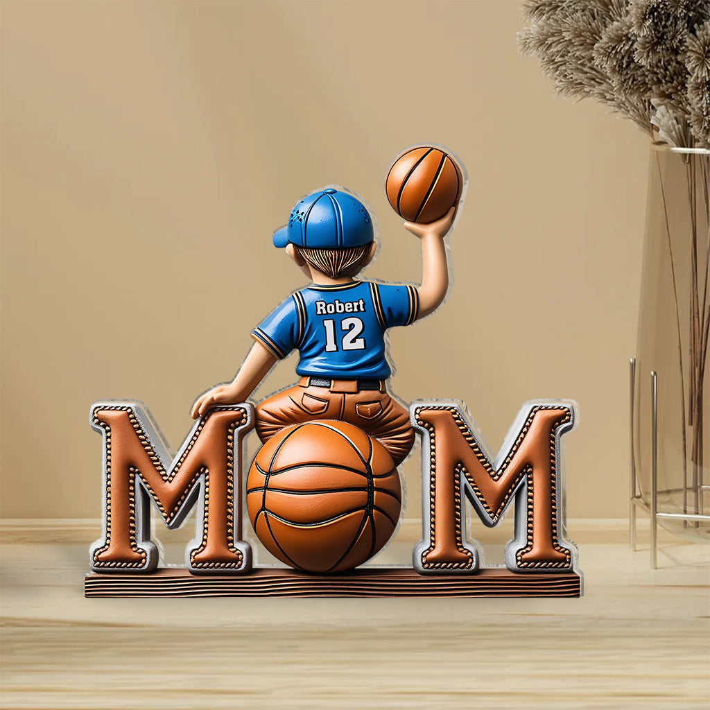 Basketball Mom - Personalized Mother Custom Shaped Acrylic Plaque