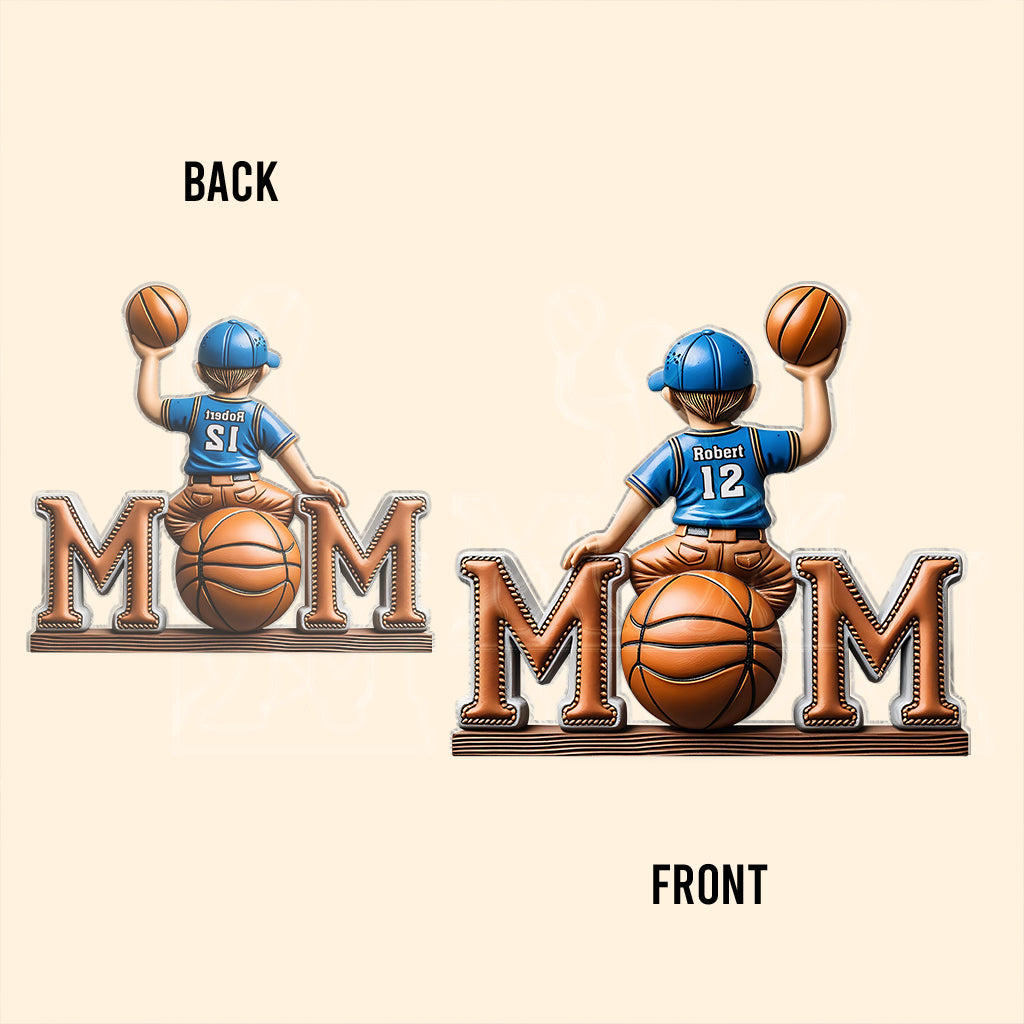 Basketball Mom - Personalized Mother Custom Shaped Acrylic Plaque