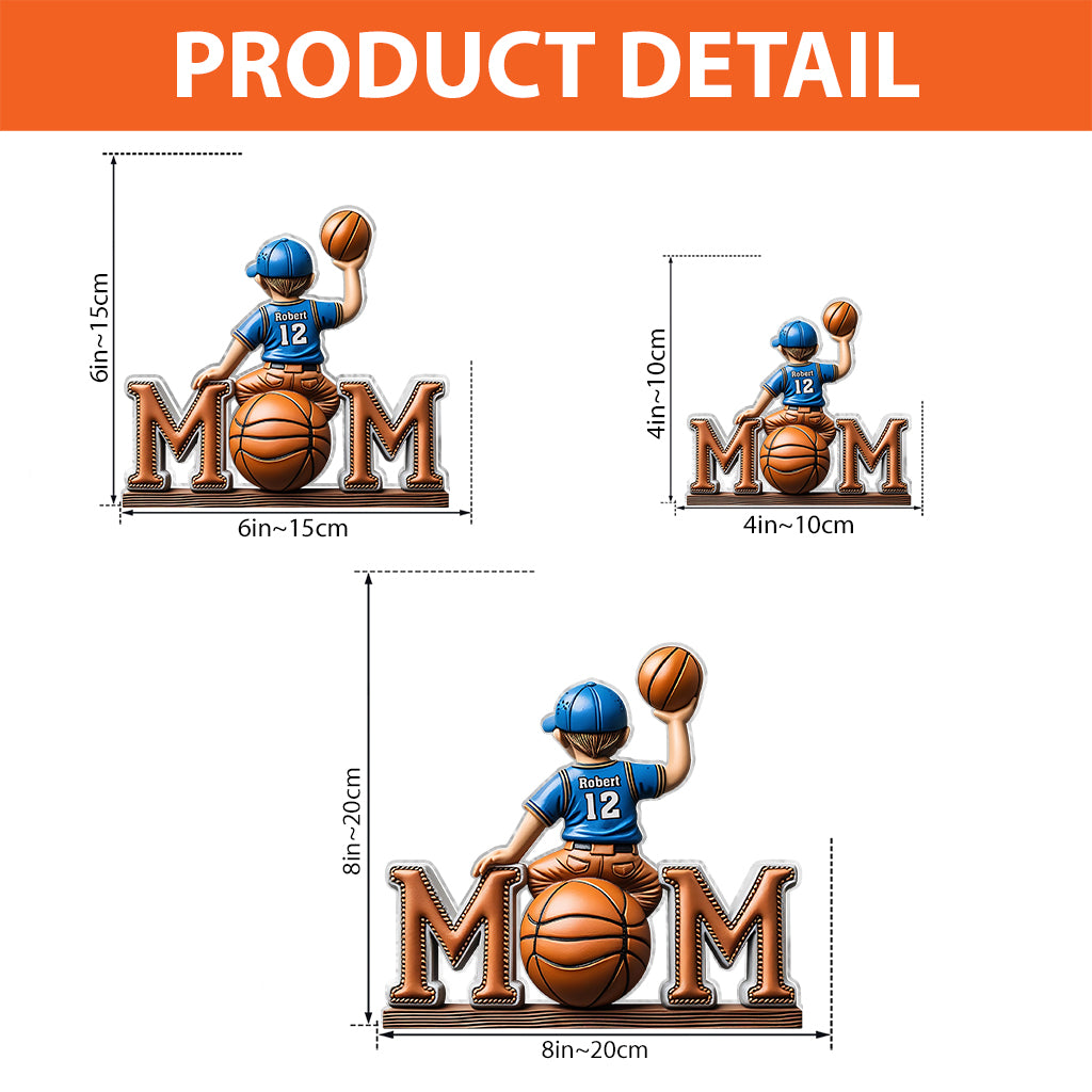 Basketball Mom - Personalized Mother Custom Shaped Acrylic Plaque