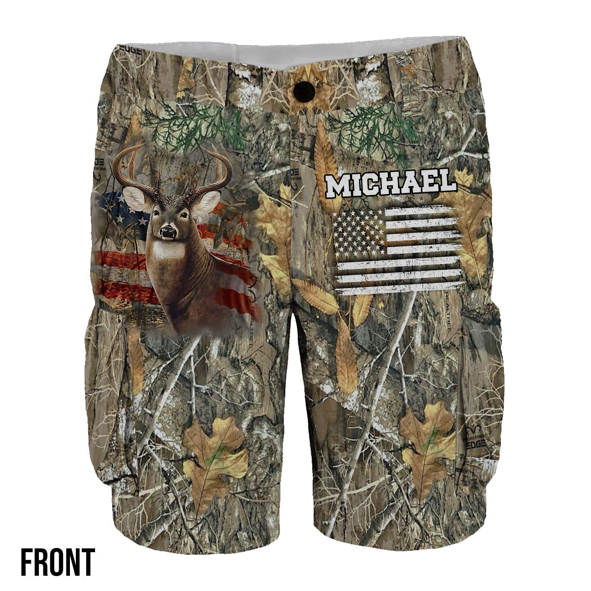 It's Hunting Season - Personalized Hunting Cargo Shorts With Belt