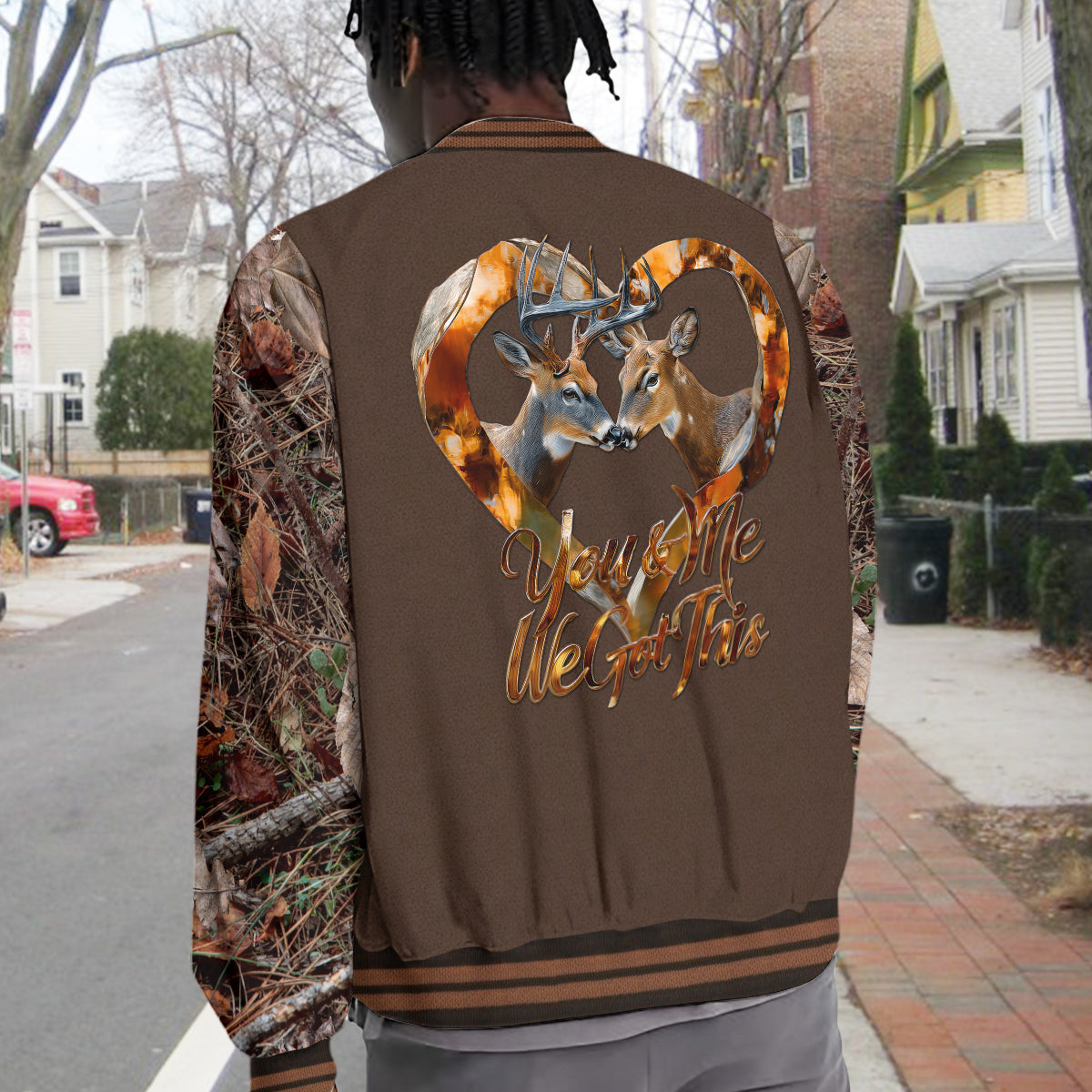 You & Me We Got This - Personalized Hunting Varsity Jacket