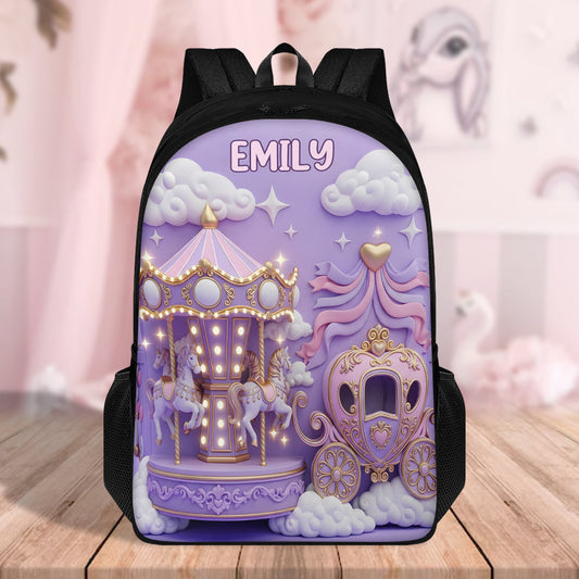 Magic Land - Cadeau pour fille ou petite-fille - Sac à dos multifonctionnel personnalisé pour enfant
