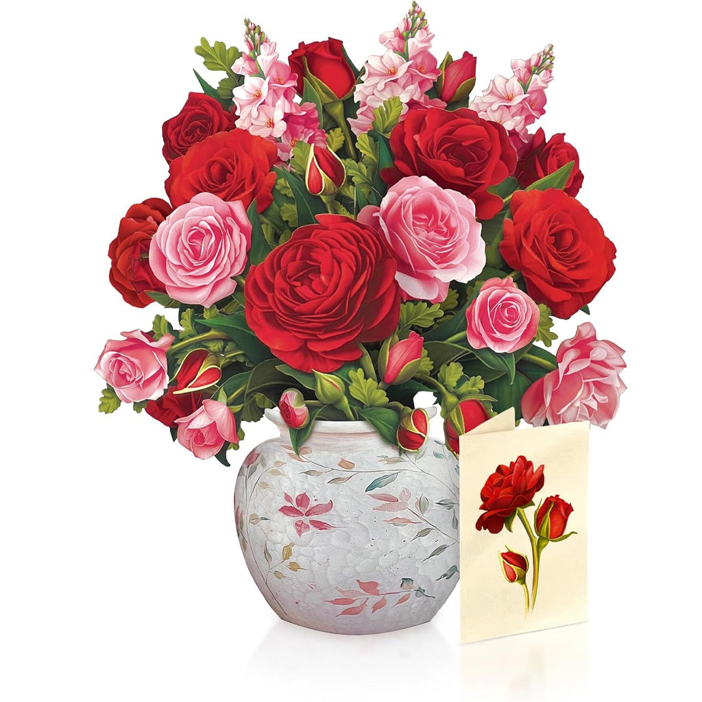 Paper Flower Bouquet Greeting Cards with Envelope