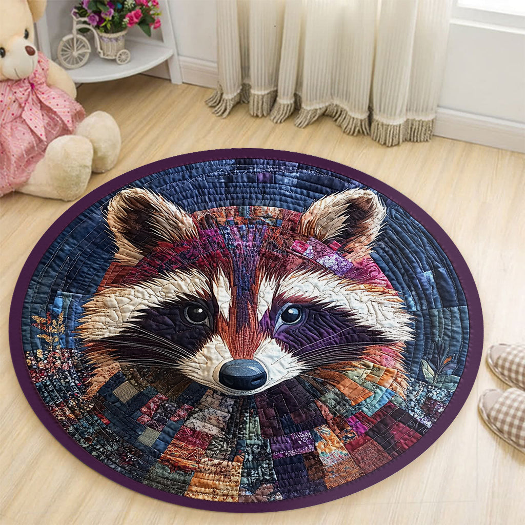 Adorable raton laveur - Tapis rond raton laveur