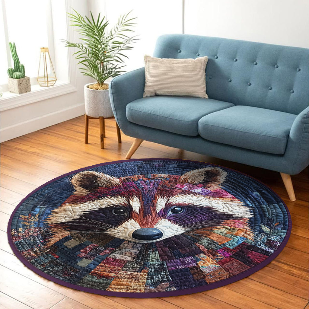 Adorable raton laveur - Tapis rond raton laveur