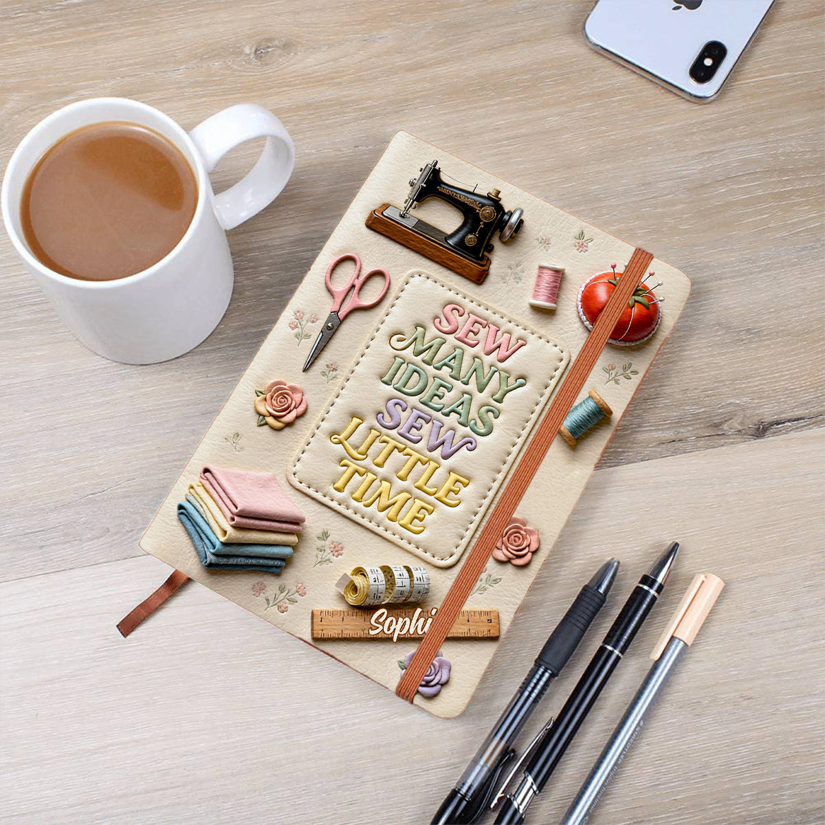 Sew Many Ideas - Personalized Sewing Leather Journal