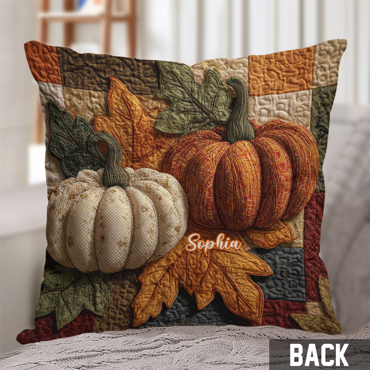 Coussin décoratif personnalisé pour l'automne