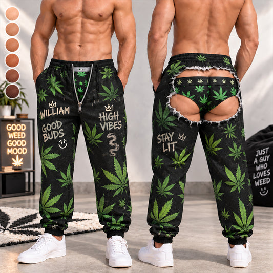 Cannabis Amusant - Pantalons de Sport Unisexes Personnalisés