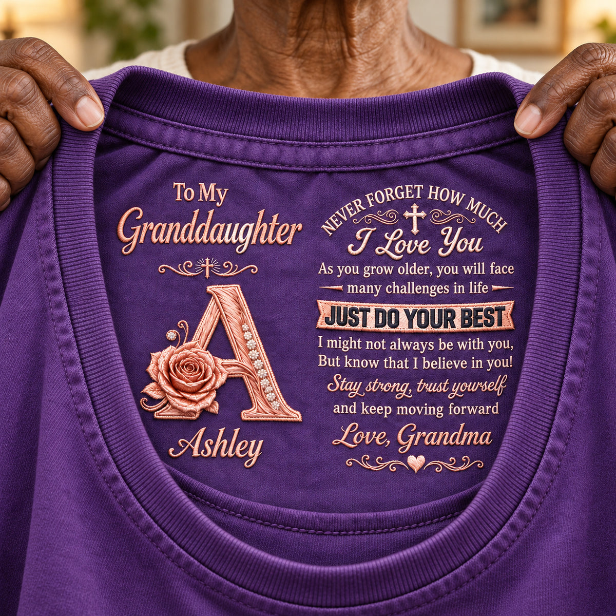 Gift For Daughter, Son - Never Forget How Much I Love You - Personalized Daughter Hidden Message Shirt