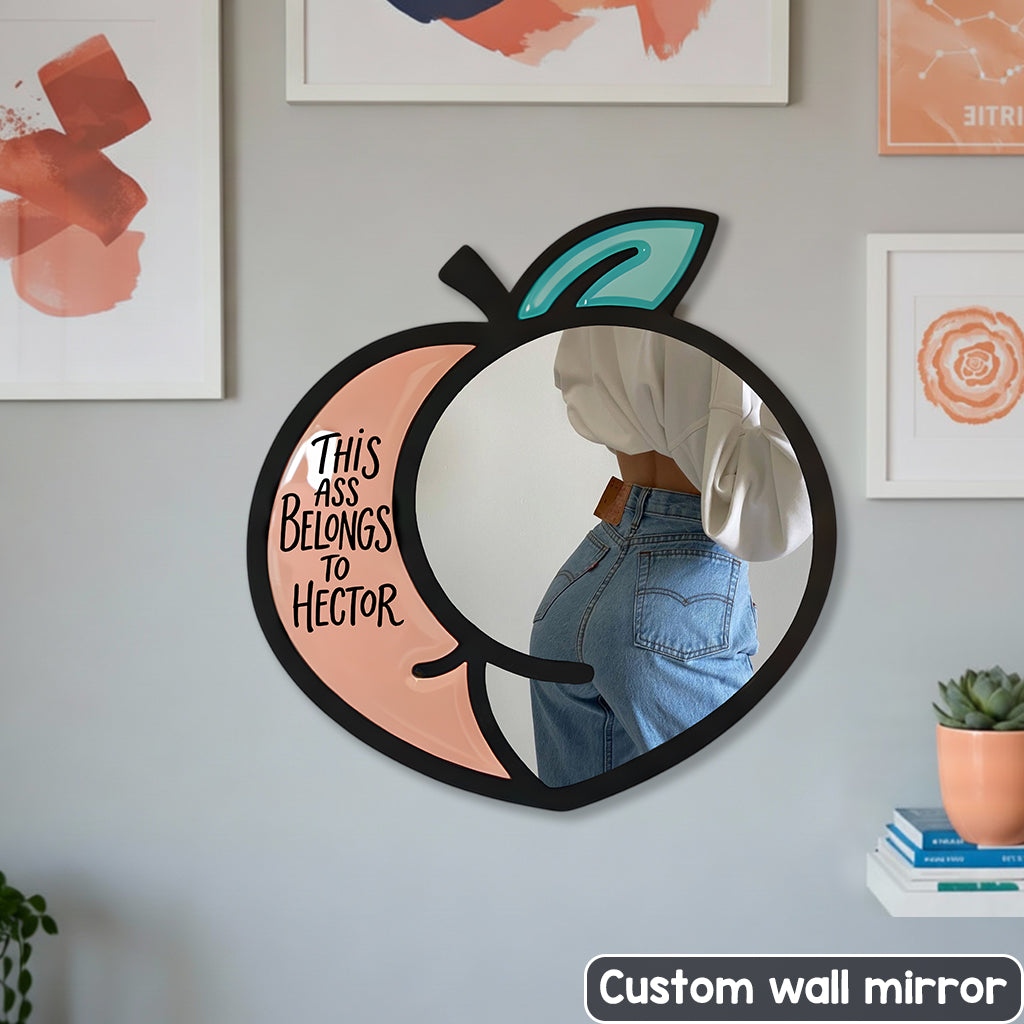 Cette pêche appartient à - Miroir mural personnalisé pour couple