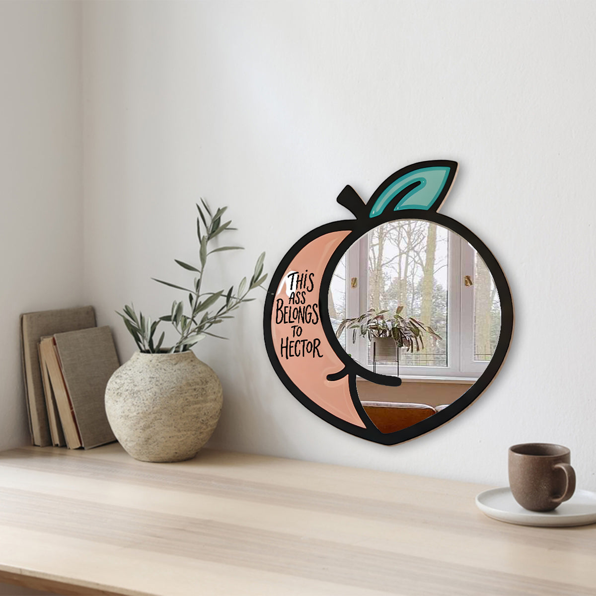 Cette pêche appartient à - Miroir mural personnalisé pour couple