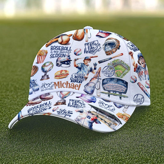 J'adore la saison de baseball ! Casquette de baseball classique personnalisée