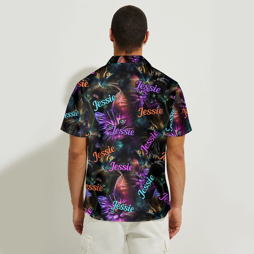 Cat Neon - Personalized Cat Hawaiian Shirt