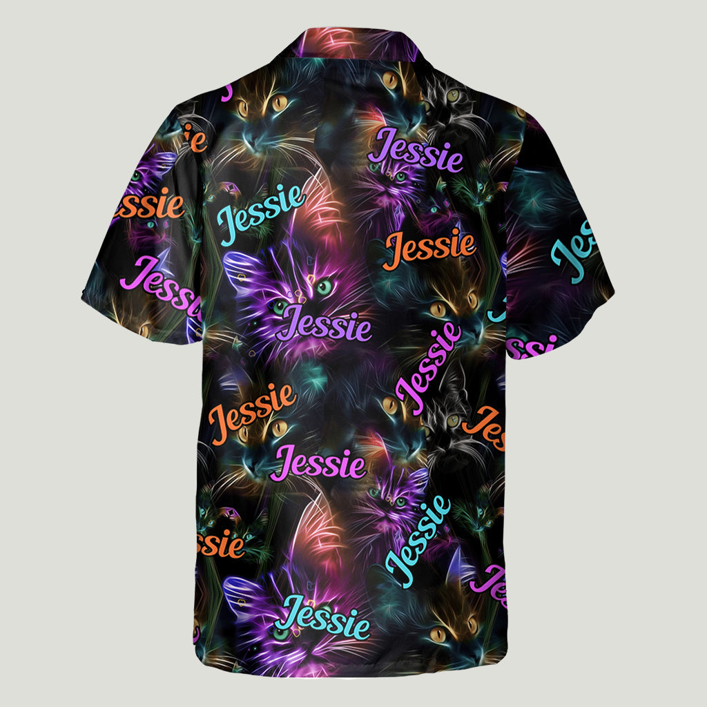 Cat Neon - Personalized Cat Hawaiian Shirt