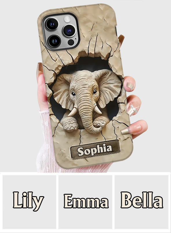 Love Elephant - Personalized Elephant Full Print Phone Case