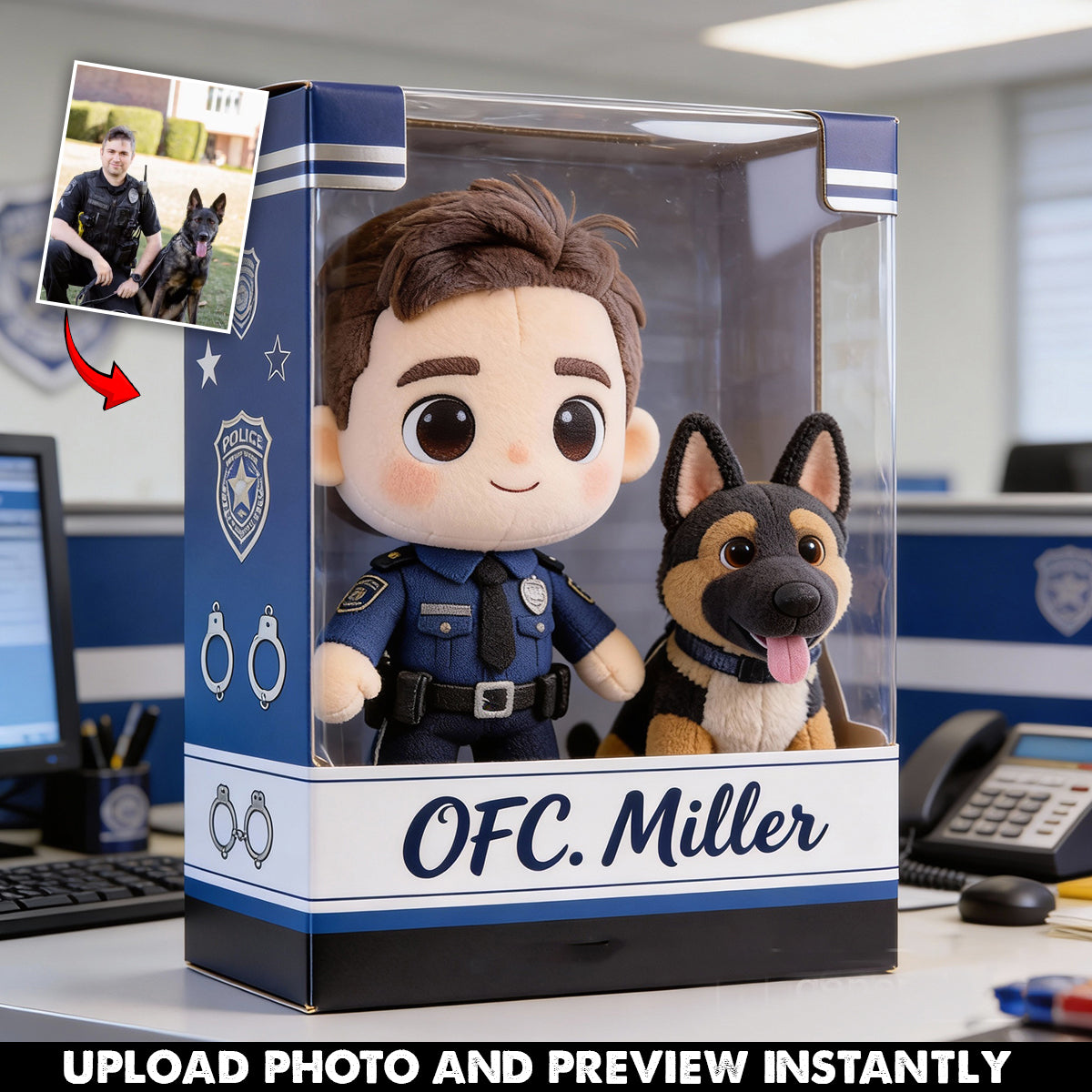 Police Gifts - Personalized Police Officer Custom Shaped Acrylic Plaque