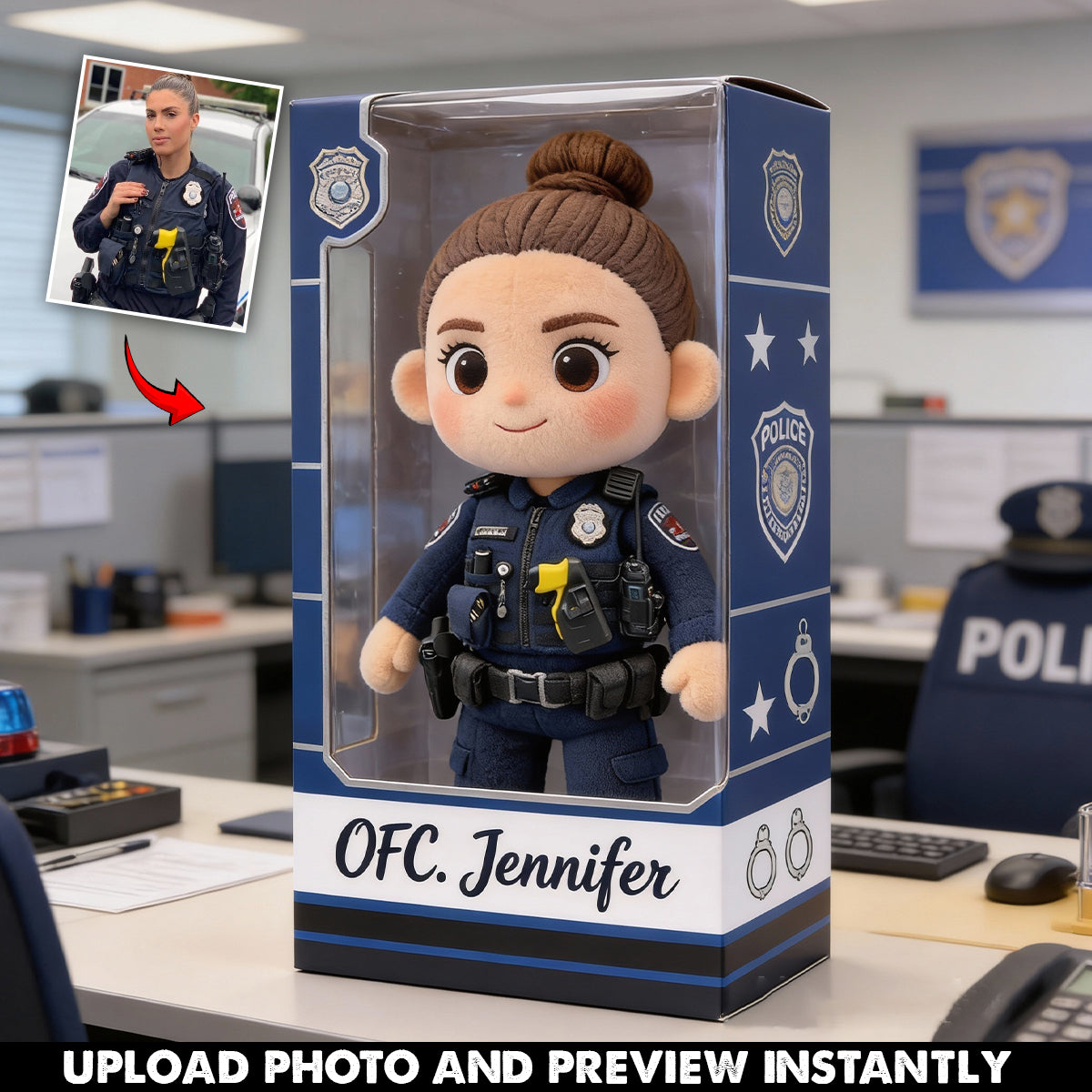 Police Gifts - Personalized Police Officer Custom Shaped Acrylic Plaque