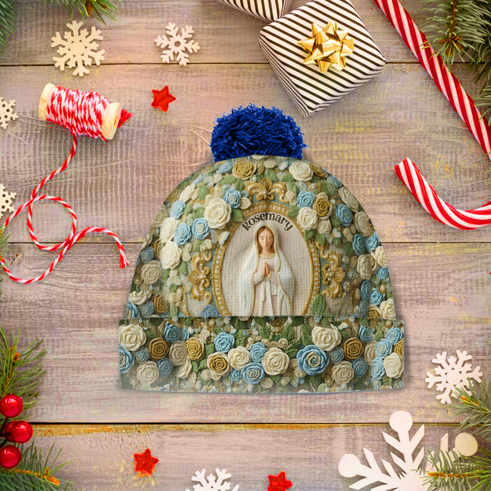 Our Lady's Rose - Personalized Christian Beanie Hat