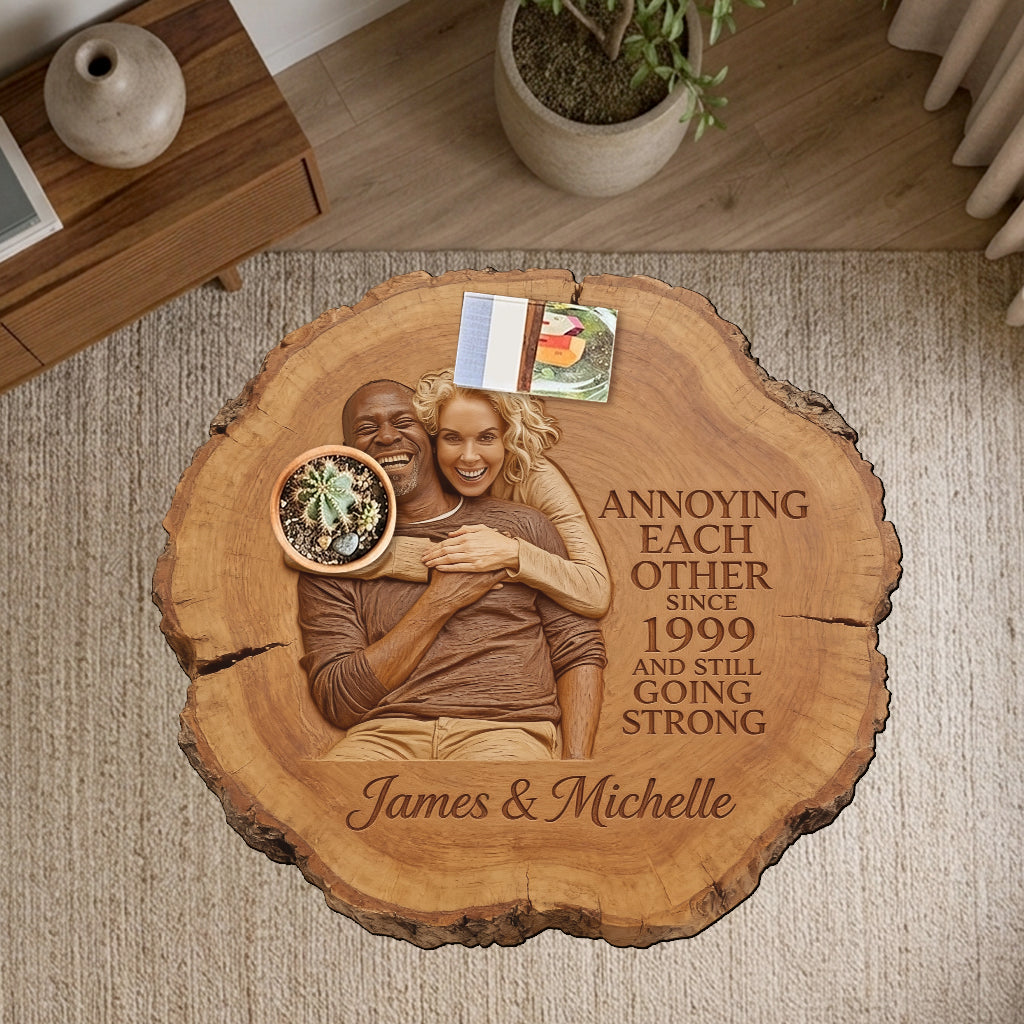 Growing Old Together - Personalized Couple Table Custom Shape