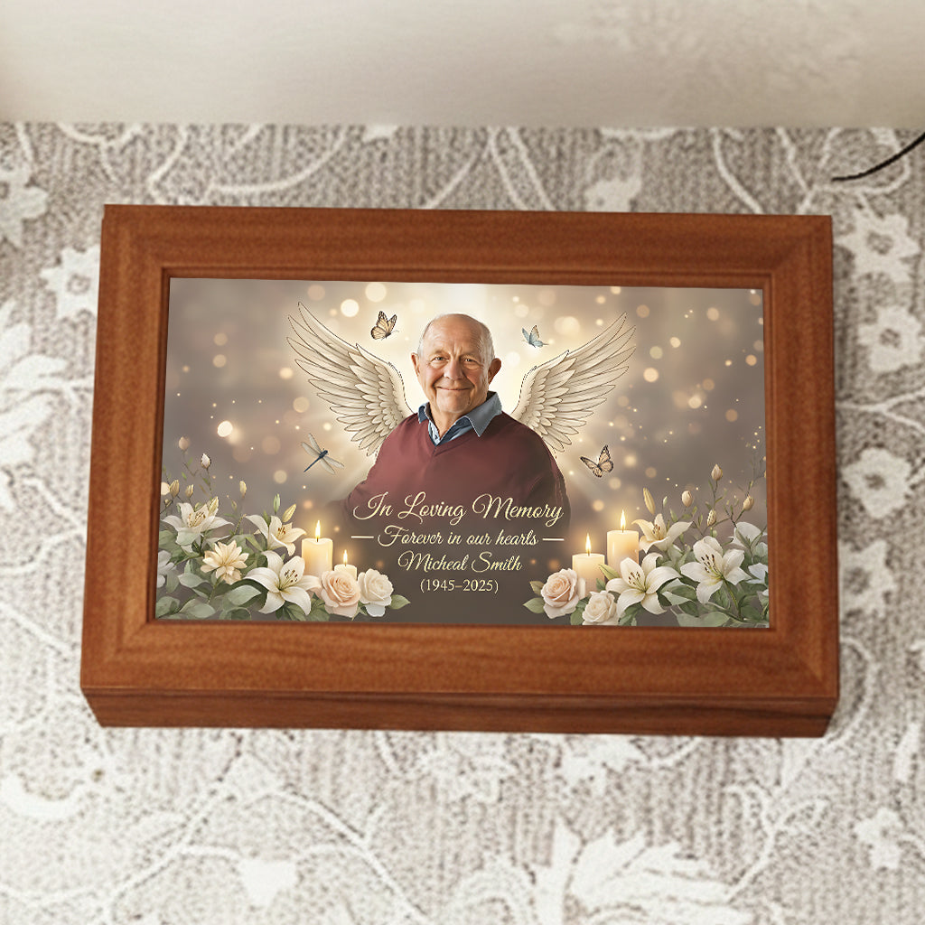 Memorial Gift - Personalized Memorial Wooden Box