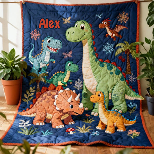 Dinosaur World - Personalized Kid Blanket