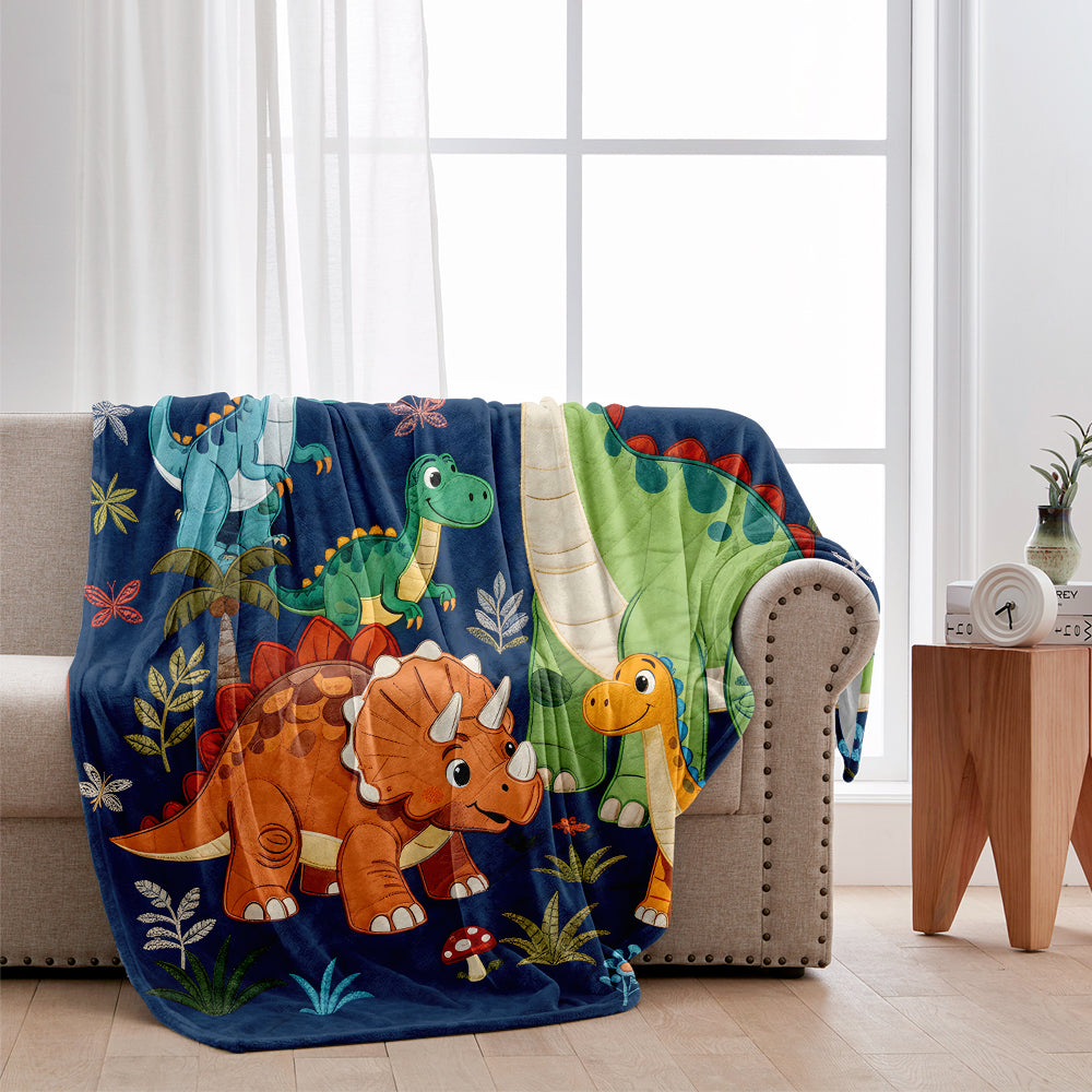 Dinosaur World - Personalized Kid Blanket