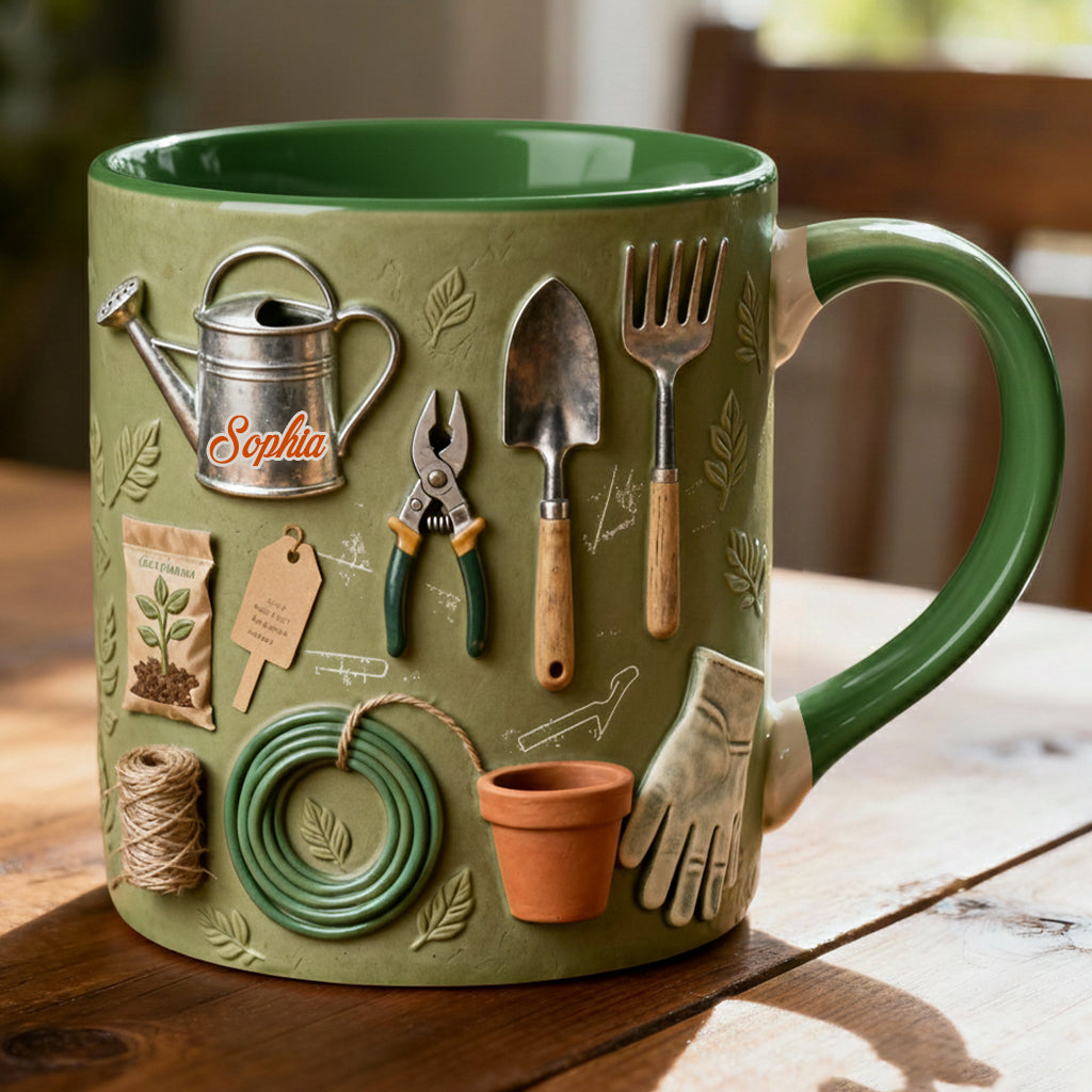 Mug personnalisé « J’adore jardiner »