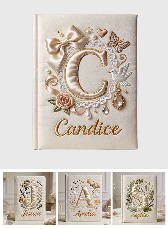 Carnet en cuir personnalisé avec votre initiale - Journal intime en cuir à l'image de l'amour-propre