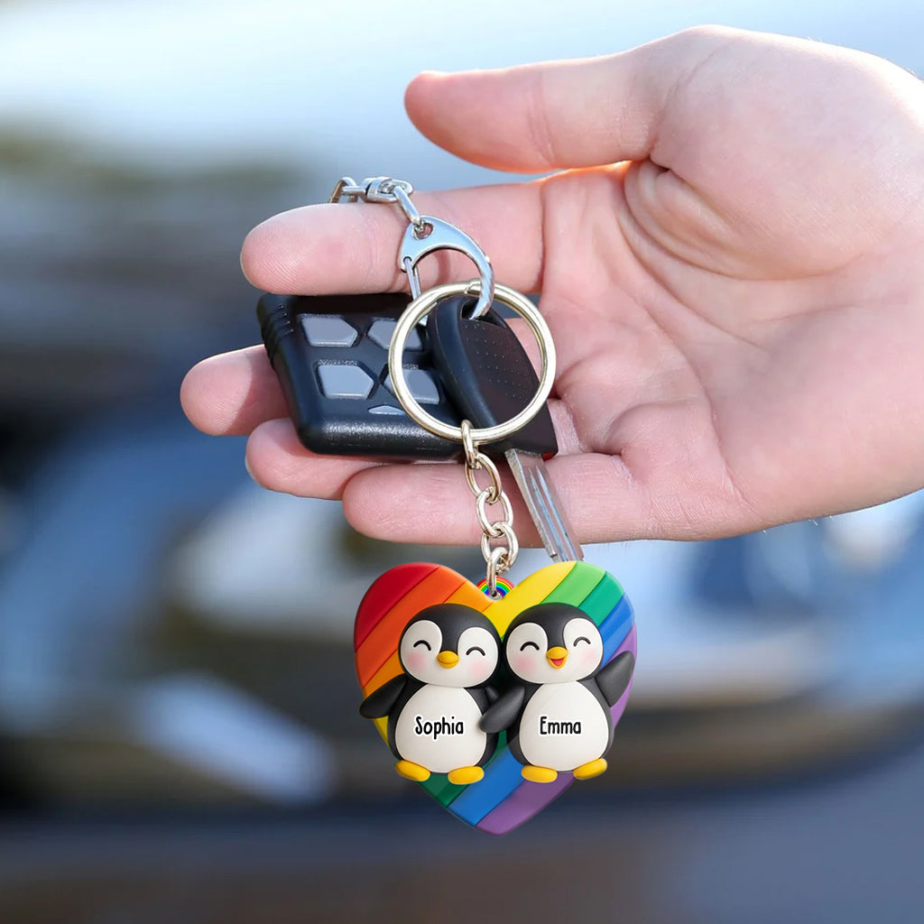 L'amour est l'amour - Porte-clés personnalisé de soutien à la communauté LGBT