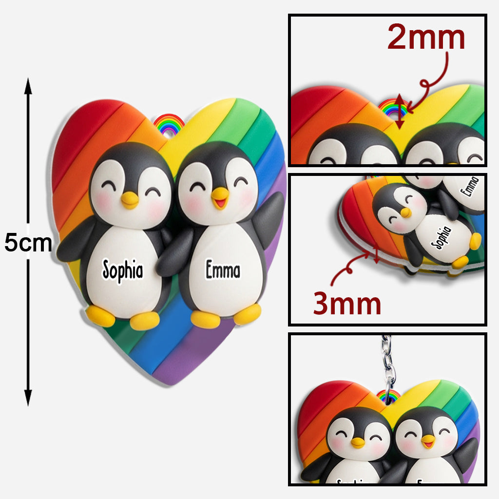 L'amour est l'amour - Porte-clés personnalisé de soutien à la communauté LGBT