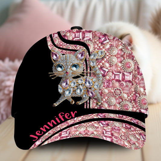 Juste une fille qui aime les chats - Casquette classique personnalisée avec un chat
